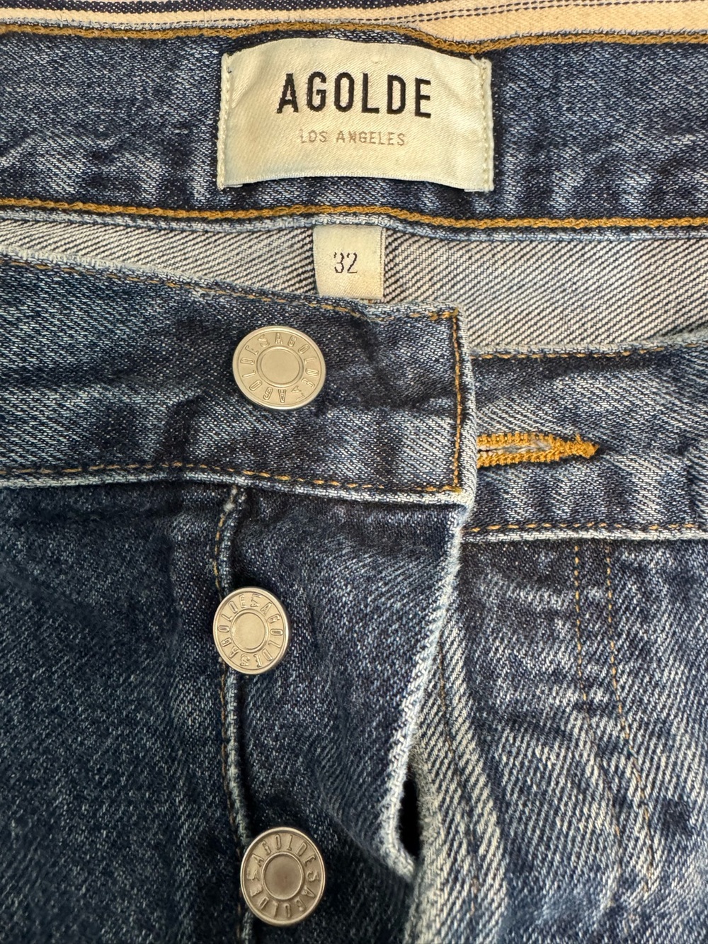 AGOLDE women’s Fran Low-Slung Relaxed Straight Leg jeans in Dwell - Size 32